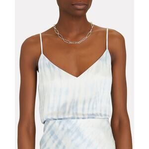 Rails Paola Tie-Dye Satin Camisole Blue Tide Size Small Sleeveless Blouse‎ Silky